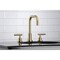 Kingston Brass FSC8933CML Manhattan Widespread Bathroom Faucet W/ Brass Pop-Up, Brass FSC8933CML - alternate 2